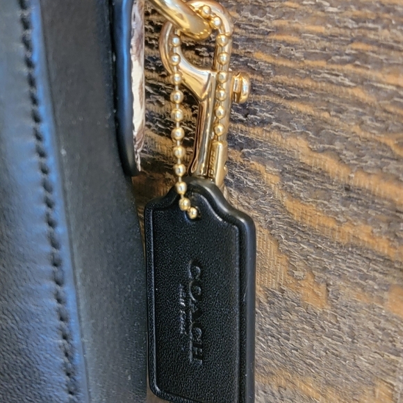 Coach Marlie Leather Sachel/Crossbody With Border Quilting And Snakeskin Handle - Picture 8 of 16